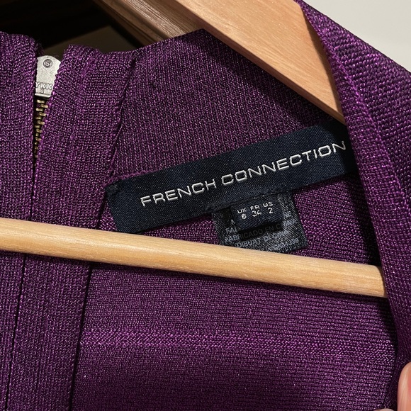 Purple French Connection Bodycon Dress - Picture 2 of 3